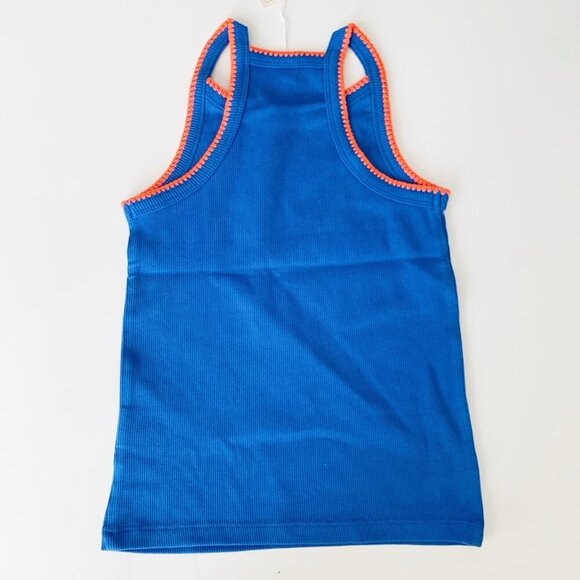 NWT Mini Boden Girl Blue Tank Top 6-7 years - Picture 3 of 6